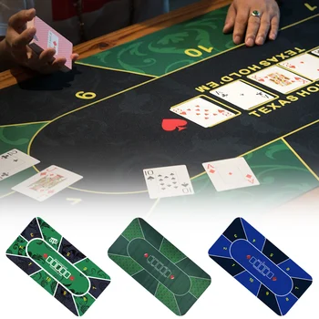 1,2*0,6 м Texas Hold ' em Покер Мат Замшевая Гумена Покривка Настолна Дигитален Печат Казино Покер Игра