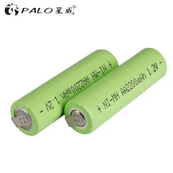 1.2 AA Батерия 2200 mah 1,2 В NI-MH Зелен Корпус със Заваръчни Раздели за електрически самобръсначки Philips Бръснач Четка за Зъби