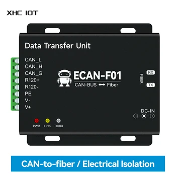 1 комплект Безжичен модем може да оптични оптични XHCIOT ECAN-F01 постоянен ток: 8 ~ 28 На 20 км Защита на електрическата изолация 5 До 1 Mbps Скорост на трансфер на Can2.0