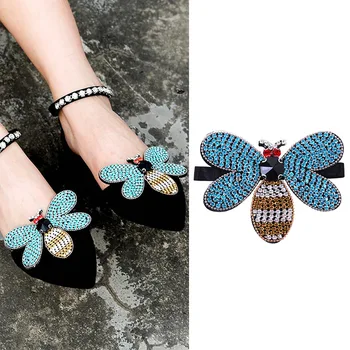 1 Чифт Бижута във формата на Пчелните Кристали, Скоби за обувки на висок ток, Ръчни Бижута за обувки 