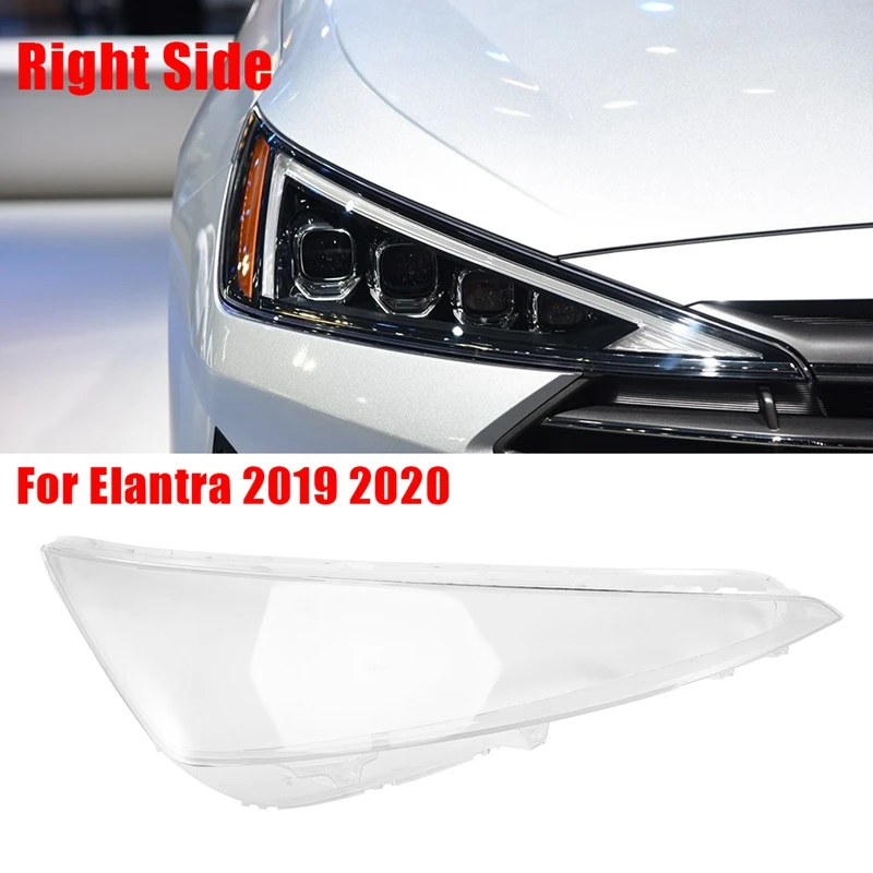 1 Чифт Ляв-Десен Фар Капак На Обектива На Светлината На Лампа Лампа За Hyundai Elantra 2019 2020