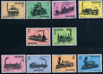10 бр./компл. Нова Пощенска марка, Сан-Марино 1964 г. Стари Пощенски марки MNH