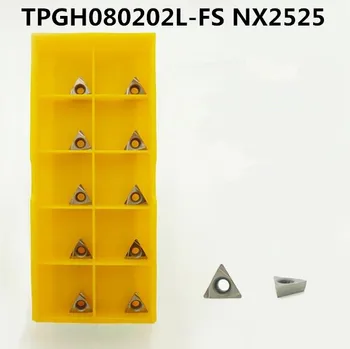 10шт TPGH080202L-FS NX2525/TPGH080204L-FS NX2525 керамични вложки, керамични стругове вложки. металлокерамическое нож за СТУПРА