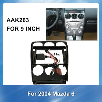 2 din Аудио, dvd комплект покритие полиуретанова лента на Челната рамка За Mazda 6 2004 авто Радио dvd В тире Престилка Тире Монтаж на Рамката на Панела