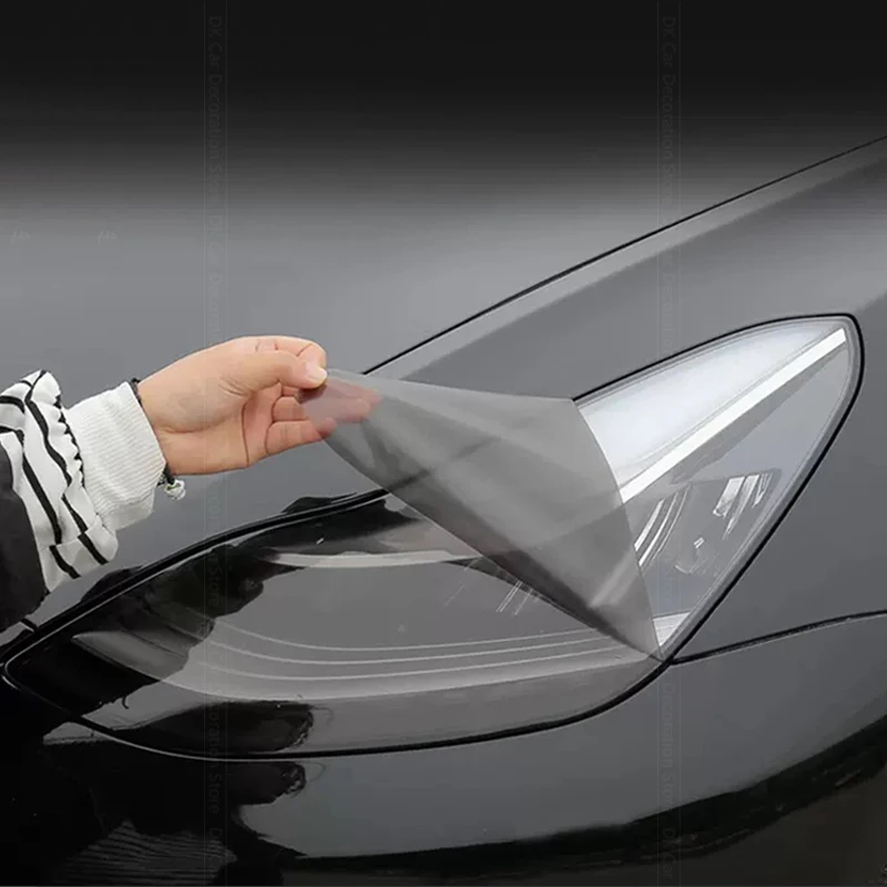 2 Бр. За Модел на Tesla 3 X Y S Автомобили на Прожекторите С едно Докосване на Димен Черно Защитно Фолио Защитна Прозрачна Стикер от TPU Аксесоари 2 Бр.