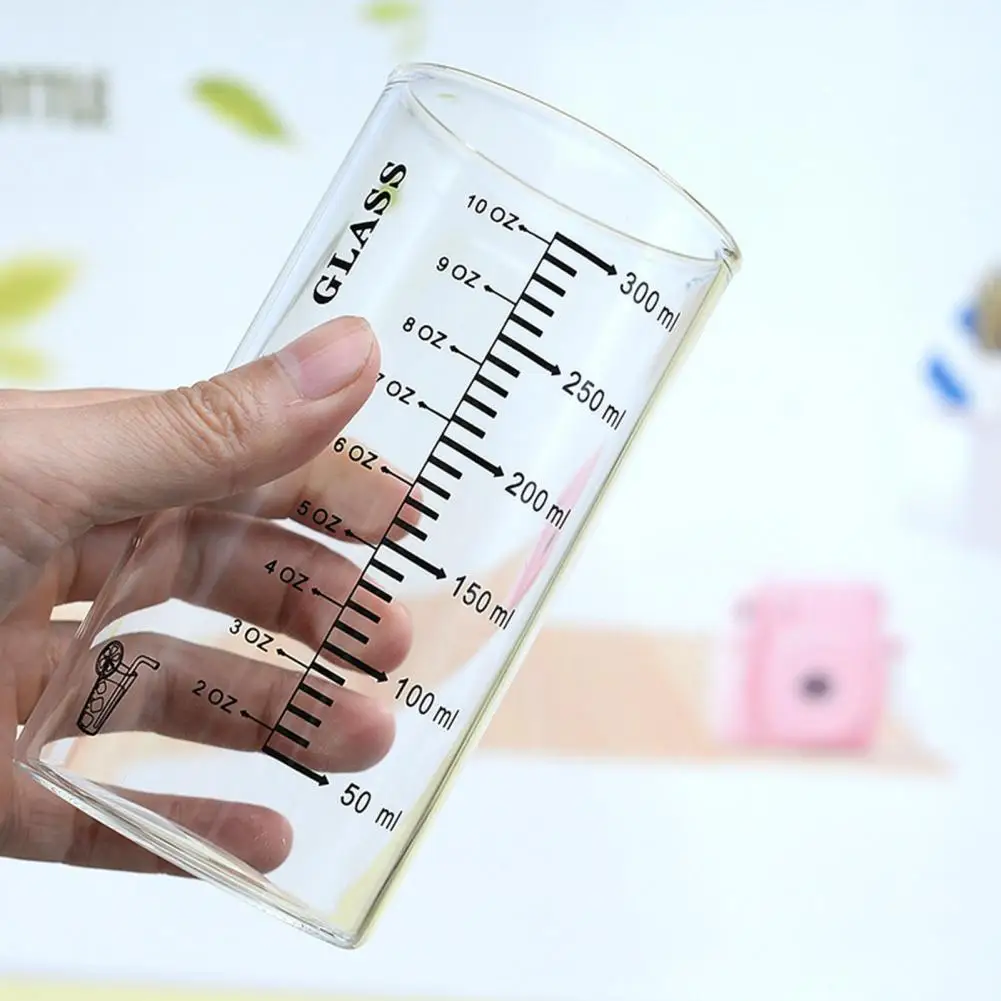 2021 Нова Висококачествена Чаша За Мляко С Подбрани Прозрачна Скалата, Дизайн На Borosilicate Стъкло, Многофункционални Чаша за Вода за Деца