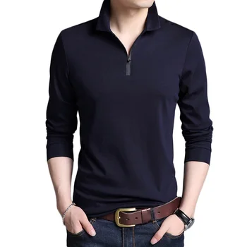 2021 Нови Марки Дизайнерски Тениски Мъжки Памучни За Момчета Корейски Стил На Улицата С Дълъг Ръкав Slim Fit Polo Ежедневни Мъжки Дрехи Masculino