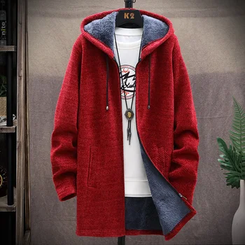 2022 Есен/зима, Нов мъжки Модерен Ежедневието на Обикновен Пуловер със Средна Дължина, мек вълнен плат мъжки и дебел Топъл Висококачествен пуловер 5XL