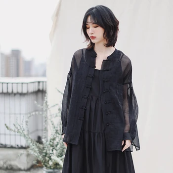 2023 новата реколта блуза в китайски стил, superior топ, блуза-кимоно в японски стил, дамска мода, жилетка харакуджу, hanfu top, pd
