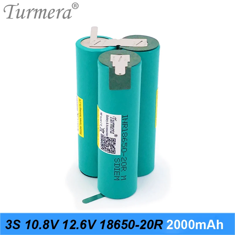3 S INR18650-20RM 10,8 В 12,6 ПРЕЗ 2000 4000 ма ма 20A Батерия Поялната Батерия за Прахосмукачка и Отвертка Shrika Прилагането на Turmera