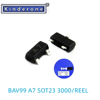 3000 БР BAV99LT1G BAV99 A7 A7W SOT23 100% чисто Нов Електронен аудио mosfet транзистор