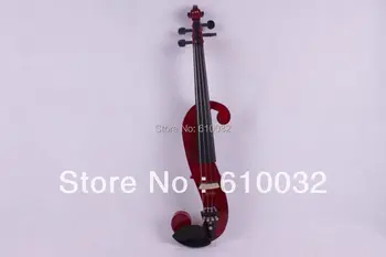 4/4 Електрическа Цигулка от масивно дърво 15 --89 # тъмен цвят 4 струни