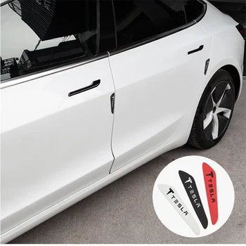 4 бр./компл. Защита на Бронята Вратата на Колата за Модел 3 Модел S Модел X PVC Аксесоари Врата за Защита на Защитна
