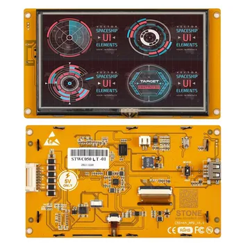 5,0-инчов TFT-LCD модул с процесор Cortex A8 честота 1 Hz и приводным устройство 262 хиляди реалистични цветове. яркост 300 cd/m2; led светлини