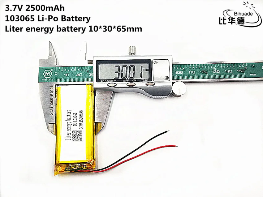 5 бр. Литра енергиен батерия Добро качество 3,7 В, 2500 мА/ч, 103065 Полимерна литиево-йонна/Литиево-йонна батерия за ИГРАЧКИ, POWER BANK, GPS, mp3, mp4