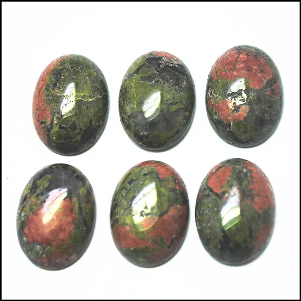 5 бр. природен внос унакит камък червен камък кабошоны размер 15x20 мм горещи КАБИНА, без просверленного дупки уникален камък