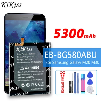 5300 mah KiKiss EB-BG580ABU Батерия За Samsung Galaxy M20 M30 SM-M205F /DS, SM-M205FN/DS, SM-M205G/ DS M205 M305 M 20 30