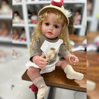 55 см Силиконова Възстановената Момиче Бети Кукла Играчки за Деца за рождения Ден на Коледа