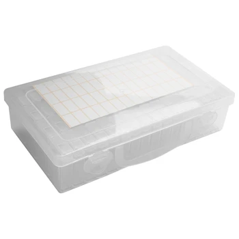 64 Решетка Регулируема Пластмасова Кутия За Съхранение Кутия За Съхранение Кутия За Бижута Диамантена Бродерия Занаят Мъниста Хапчета Инструмент За Съхранение На