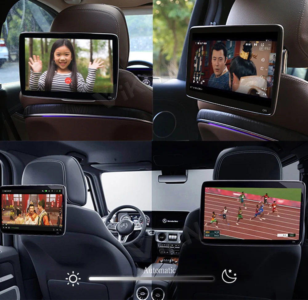 9 инча LCD облегалката за глава Монитори HD вход Радио AV Монитора, за да Benz серия авто аудио плеър, стерео мултимедиен плеър видео