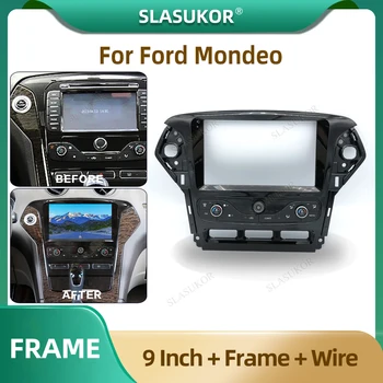 9 Инча За Ford Mondeo 2007-2010 Радиото в автомобила Фризовая Автомобили Радио Панел Жично Ръкав Рамка на арматурното табло, Оригинален Комплект за Кола За закрепване на