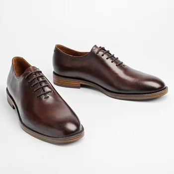 A032, размери 39-46, Нова модни мъжки обувки от естествена кожа, Британска мъжки обувки, Висококачествени Мъжки обувки, бизнес дизайн, мъжки обувки