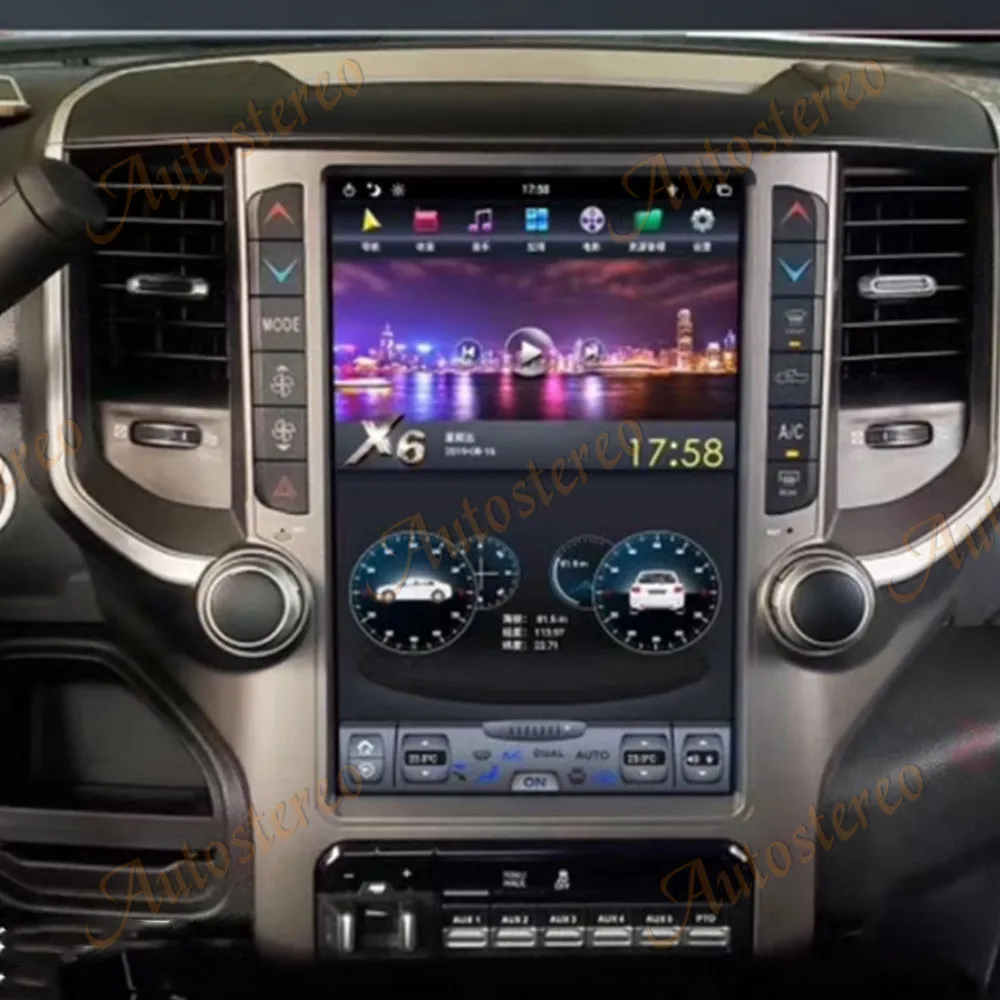 Android 9,0 128 Грама За Dodge RAM 2018-2020 Вертикален Екран Tesla Радио Автомобилен GPS Навигация Авто Касетофон Стерео Главното Устройство IPS