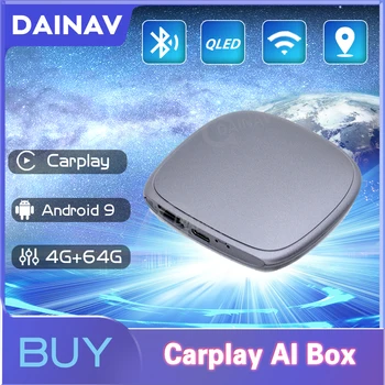 Applepie Мини Безжична CarPlay Ai Box Android 9 Qualcomm 4 + 64G Щепсела и да Играе Youtube Netfix За Apple Carplay Auto Tv Box