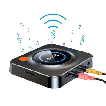 Bluetooth 5,1 Аудио Адаптер 3.5 ММ Aux вход FM Безжични Приемник и Предавател Подкрепа TF U Диск, за Възпроизвеждане на Дистанционното Управление на телевизора