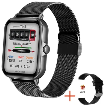 Bluetooth За Мъже За Жени Смарт Часовници За Мъже Отговори На призива На Пълен Сензорен Комплект за Повикване Фитнес Тракер, Водоустойчив IP67 Smartwatch + Кутия