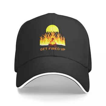 Bonfire Crypto Currency To The Moon Get Fired Up Промо Мъжки и дамски бейзболна шапка с аниме принтом лятна ежедневни графична шапка