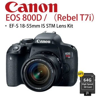 Canon Ракия новият EOS Rebel T7i EF-S 18-55 mm IS STM Обектив Комплект EOS 800D Сменяеми Обектива на Цифрови Фотоапарати dslr Фотоапарат