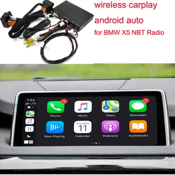 CarPlay Безжичен iOS за BMW X5 F15 X6 F16 2014-2016 NBT ID4 Стил Android Авто Огледало Линк AirPlay Функция с Възпроизвеждане на Автомобила