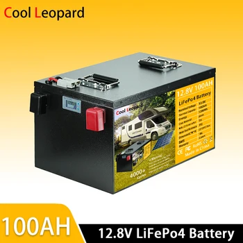 CooI Леопард 12,8 В 100Ah LiFePO4 Слънчева система, Вградена BMS Голям Капацитет 4000 Вата Актуализация на АВТОБУСА Литиево-желязо-Фосфатная батерия