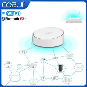 CORUI мулти-режим intelligent безжичен шлюз ZigBee 3.0 Sasha Bluetooth-съвместими мрежест hub Работи с Hristo Smart App Алекса Google Home