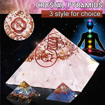 Crystal Аурата 65 мм Преобразувател на енергията на Оргона Пирамида от оргонита Камък може да излекува Душата Смола, като магнитно поле на живот