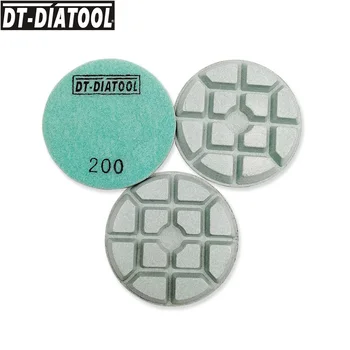 DT-DIATOOL 3 бр./pk Диамантени Полиращи Тампони За бетон На базата На смола Шлифовъчни Дискове с Диаметър 80 mm/3 