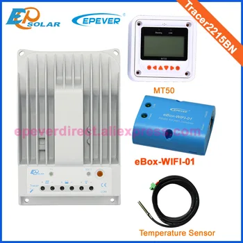 EPSolar EPEVER 24 В зарядното устройство слънчев контролер Tracer2215BN с функцията wifi и сензор за температурата на MT50 метър 20A 20amp