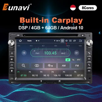 Eunavi 2 Din Android Автомагнитола За VW Polo, Passat B5 MK4 MK5 Jetta Bora T5 GPS Навигация Мултимедиен Плейър 7 инчов DSP 2Din DVD