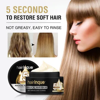 HAIRINQUE Вълшебна Маска за коса от 5 Секунди Дълбока обработка на Корените и Възстановява Повреда Възстановява Мекотата на Завивает Подходящ за всички типове коса