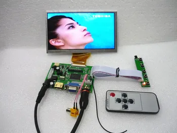 HDMI + 2 av + VGA LCD такса водача + 6,5-инчов LCD панел AT065TN14 800 * 480 + клавиатура на екрана.Бордови комплекти DYI