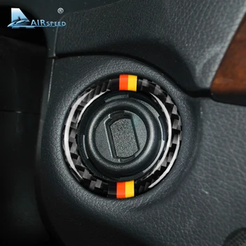 KUNGKIC Капак на стартера на Двигателя с Запалване от Въглеродни Влакна за Mercedes Benz C Class W204 Аксесоари 2011-2014 Тапицерия на Автомобила