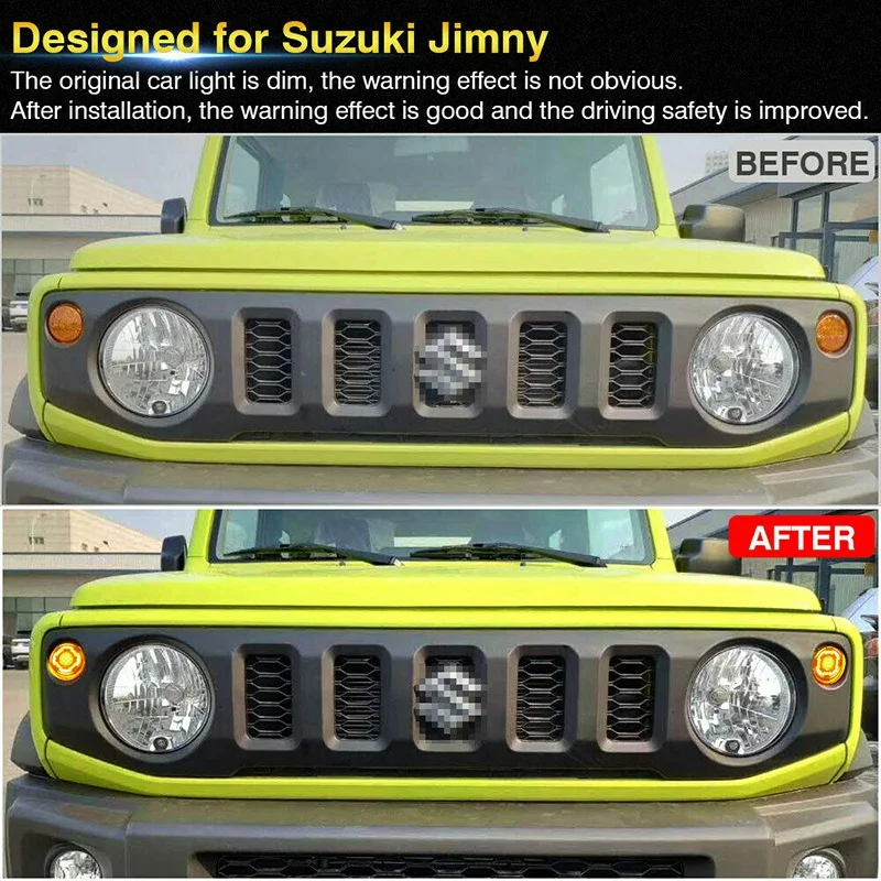 Led Авто Указател на Завоя Противотуманный Фенер за Suzuki Jimny JB64 Jb74 2019 2020 Амбър Бяла Глава-Дневен Ходова Светлина