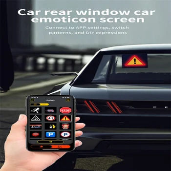 Led дисплей На Задния Прозорец на Автомобила Мобилен Телефон Пълноцветен Светодиоден Екран на Изразяване на Таблото на Автомобила Мобилен Рекламен Екран кола дисплей