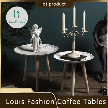 Louis Fashion Холни Маси Обикновено кръгли малки чаени рафтове творчески дом всекидневна с кът за спалня