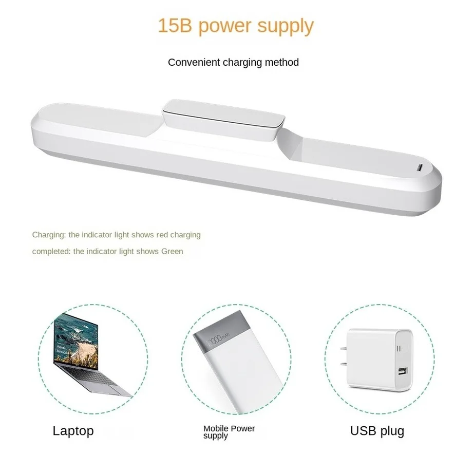 Phlanp USB LED Лампа За Кабинет, Холивудските Лампа За Суета, Лампа За Общежитие, Настолна Лампа За Защита на Очите, магнитна Стенни Нощна Лампа