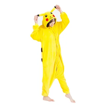 Pikachu Райчу едно Парче Костюм за Cosplay Тела Пижами Гащеризон Блузи, Костюми за Възрастни за Cosplay на Хелоуин и Карнавал