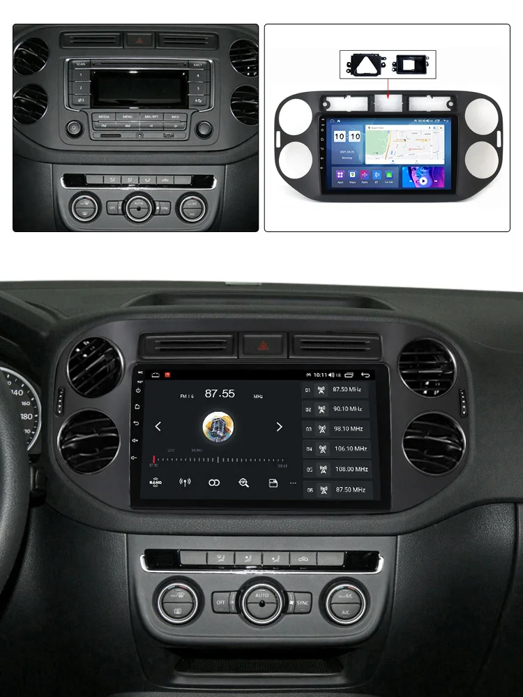 Prelingcar За VW Tiguan 2006-2016 Години Android 12 Автомобилен монитор 8 256g Carplay RDS GPS Вграден 2din Радио DVD Плейър, 5.1 HI FI DST