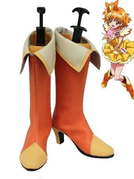 Pretty Cure Cure Pine Cosplay Ботуши Обувки Аниме Вечерни Cosplay Ботуши по Поръчка за Възрастни Жени Обувки на Висок Ток
