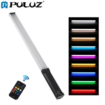 PULUZ RGB Цветна Фотография Led Нож Регулируема Цветна Температура Ръчно Led Лампа С Дистанционно Управление Видео Попълнете Лампа